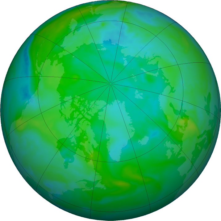 Arctic ozone map for 17 August 2021